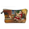 Bolsa de Cosméticos Navideña de Coche de Santa Claus Transfronteriza, Bolso de Mano Navideño Versátil, Bolsa de Almacenamiento Casual para Viajes