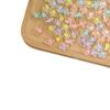 Cuentas sueltas de acrílico transparente de 11 mm, nuevo color, con pequeñas flores y agujeros rectos, accesorios para collares, decoración artesanal