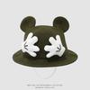 Sombrero de Lavabo para Bebé Niño y Niña de 2 Años Dibujo Animado Mickey Tomados de la Mano Orejas Grandes Sombrero de Pescador para Niños Sombrero Casual de Primavera y Otoño
