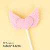 Alas de ángel de amor pluma decoración para pastel tarjeta plug-in cumpleaños de hada pequeña para niños