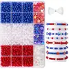 Caja de Set de Pulseras de Perlas Más Vendida Transfronteriza Serie del Día de la Independencia Americana Pulsera DIY Cuentas de Letras de Arcilla Suave Accesorios de Joyería