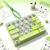 Llavero de teclado mecánico de dibujos animados de Sanrio, colgante de tecla lindo y antiestrés, accesorios para mochila de Kuromi y My Melody
