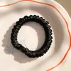 Scrunchie de Cetim de Cor Sólida de Alta Qualidade Estilo Coreano Rabo de Cavalo Amarrador de Cabelo Plissado Pequeno Acessório de Cabelo Elástico Venda por Atacado