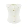 2026 Nuevo Estilo Top Tubo Sexy para Mujer sin Hombros con Almohadillas en el Pecho, Corte Ajustado, Cuello Desplegable, Top Corto