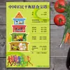 2025 Nueva Versión del Mural de la Torre de la Dieta Equilibrada para Residentes Pegatinas de Promoción de la Salud Tabla de Calorías de Alimentos Comunes Blanco Lechoso