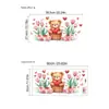 Pegatinas de Pared con Forma de Corazón y Oso para el Día de San Valentín Transfronterizas para Dormitorio, Sala de Estar, Entrada, Pared de Fondo, PVC Autoadhesivo y Removible