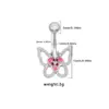Gaibei Europeo y Americano Transfronterizo Más Vendido Zircón Elefante Clavo de Ombligo Joyería de Piercing Corporal Anillo de Ombligo Fábrica de Comercio Exterior Venta al por Mayor