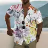 Bestseller de e-commerce transfronteiriço na Europa e na América: Camisa havaiana masculina de manga curta com estampa floral 3D de verão, feita sob medida a partir da sua própria imagem