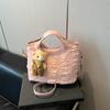Verano 2025 Nuevo Vacaciones de Ocio Malla Encaje Bolso de Mano Tipo Cubo para Mujer Gran Capacidad Para Ir al Trabajo Hombro Cruzado