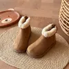 Botas Birkenstock para niña, colección invierno 2026, botines infantiles, botas de nieve, moda estilo coreano, forradas de felpa, cálidas y botines retro para bebé