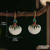 Novo estilo chinês estilo chinês Hanfu palácio estilo chinês brincos 2024 moda chinesa estilo retro imitação hetian jade borla brincos para mulheres