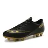 Zapatos de fútbol de talla grande para hombre, clavos rotos, para niños, mujeres, zapatos de entrenamiento para adolescentes, estudiantes, césped artificial AG, clavos largos, cuero para pies.