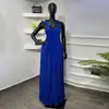Moda Feminina Transfronteiriça Europeia e Americana Primavera 2026 Novo Estilo Elegante Tridimensional Floral Alça de Ombro Cor Sólida Plissado Costas Nuas Alça Fina Vestido