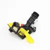 6 pontos plástico amarelo balanço balancim rotativo bico ângulo controlável gramado jardinagem aspersor resfriamento