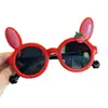Gafas de Sol Infantiles de Conejo de Dibujos Animados Orejas de Conejo Conejo Fresa Lindo Gafas de Sol Infantiles Anti-UV