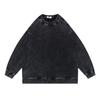 North Boundary Roupa Masculina Estilo Americano Marca Tendência Outono 2025 Novo Moletom Gola Redonda Vintage Nevado Lavado Pesado 450g