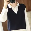 Chaleco de Punto Suelto con Cuello en V Elegante Casual Otoño Nuevo Estilo Chaleco sin Mangas Suéter Transfronterizo para Mujer 2023
