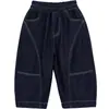 Wind Valley 2026 Outono Novo Estilo Coreano Jeans Personalizado para Meninos com Costura Visível, Calça Longa da Moda e Cool de Caimento Solto para Crianças Primavera e Outono