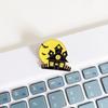 Halloween broche cartoon engraçado fantasma abóbora emblema de metal bonito crânio morcego pin homens e mulheres acessórios