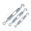 Tensor de cable de acero galvanizado de cuerpo abierto tipo Oc para muros cortina y invernaderos, tensor ajustable de rosca, al por mayor en stock