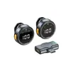 Microfone Lapela Sem Fio H25 com Display Digital para Filmagem ao Ar Livre e Transmissão ao Vivo, Redução de Ruído, Microfone Mini, Conexão Um para Dois