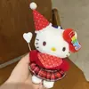 Moda Otoño e Invierno Nuevo Conjunto de Esquí Llavero de Felpa Hello Kitty Bolso Cálido Kt Colgante