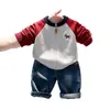 Cardigan con Bordado de Dibujos Animados Estilo Coreano para Niños Ropa Exterior Estilo Otoño/Invierno Niños Niñas Bloque de Color Tejido Suave