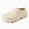 Zapatos de Chef Eva con Tacón Pantuflas de Algodón Impermeables Zapatos de Cocina para Pareja Sandalias Slip-on Zapatos Cerrados Antideslizantes a Prueba de Salpicaduras