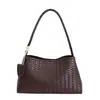 Bolsa de Ombro Única de Grande Capacidade para Mulheres 2026 Nova Moda Coreana Bolsa Feminina Bolsa Tote com Padrão Trançado