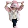Jaqueta Infantil Labubu Outono 2025 Primavera e Outono Nova Blusa com Capuz Infantil Outono Espessada Roupas para Bebê Menina