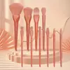 Color caramelo 10 brochas de maquillaje traje para principiantes mango de cepillo integrado cerdas suaves brocha suelta brocha para sombra de ojos brocha para base