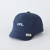 Boné de Baseball Bordado com Letra Estilo Coreano para Meninos e Meninas, Boné Versátil de Aba macia, Chapéu de Proteção Solar