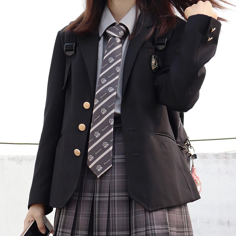 智贝SKU图_5秋冬季原创JK西服外套池の太黑西日系学院