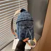 Bolsa de peito jeans retrô transfronteiriça para mulheres, nova bolsa transversal coreana da moda 2026, bolsa esportiva casual leve
