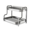 Estante de Almacenamiento de Cocina de Acero Inoxidable Engrosado Estante Escurridor para Platos y Vajilla Estante Multifuncional para Bowls Caja de Almacenamiento para Bowls Palillos Armario