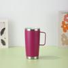 Taza de Acero Inoxidable 304 de 20 oz Taza Portátil para Oficina con Asa Doble Pared Aislada al Vacío Taza de Agua Regalo de Negocios