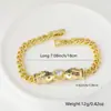 Distrito de Lu Cruzamento Novo Cobre Incrustado Zircônia Criativo Duas Cabeças Leopardo Pingente Conserva de Cor Ouro Genuíno Galvanizado Personalizado Hip-hop Pulseira