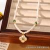 Collar de perlas de doble capa Eni Baini con ocho estrellas y diseño de nicho de lujo, ligero y con diamantes brillantes bañados en oro real.