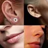 Studs para Labio de Fondo Plano de Acero Inoxidable Más Vendidos Transfronterizos, Aretes de Zirconia Estilo Europeo y Americano, Joyería para Labio con Rosca Interna, Venta Directa del Fabricante