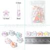 Cuentas de flor de ciruelo mate esmerilado pulsera de acrílico transparente tejida a mano cuerda para el pelo material con cuentas accesorios DIY