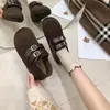 2026 Zapatos Birkenstock Versátiles para Mujer Hebilla de Cuero Planos Versátiles Moda Casual Zapatos para Ir al Trabajo Otoño Cómodos Gamuza Estilo Nuevo