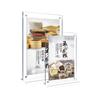 Cartão de Mesa Magnético Forte de Acrílico Personalizado de Fábrica Exibição Publicitária Vertical Dupla Face Cartão de Mesa Sução Magnética Placa de Mesa Produção
