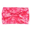 Diadema Tie-Dye Hecha a Mano Europea y Americana Banda para el Cabello de Algodón Elástico Ultraancha Absorbente del Sudor Banda para el Cabello de Ala Ancha Banda para el Cabello de Ejercicio Yoga Turbante