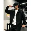 Jaqueta Masculina de Couro PU Tie-Dye Retrô Americana Outono Desconstruída Estilo Workwear Celeiro Vibe de Alto Padrão Canalha Legal Jaqueta Biker