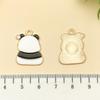 Acessórios de joias de desenho animado coreano faça você mesmo, pingente de liga de panda a óleo, chaveiro de moda nacional, pulseira, acessórios com pingente