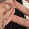Pendientes Sencillos de Cuatro Puntas Estrella Dulces y Frescos Estilo Ins Nicho Sexo Frío Estilo Pendientes de Lujo Ligero Versátiles