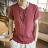 Calça Casual Masculina de Algodão e Linho Estilo Chinês Novo de Verão, Calça Harem Simples Solta Estilo Tang, Calça de Linho de Perna Larga para Jovens