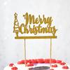 Nuevas Decoraciones Navideñas: Decoraciones para Pastel de Navidad Brillantes Doradas y Verdes, Fabricante de Suministros para Decoración de Fiestas