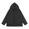 Yidao Vintage 2025 Otoño/Invierno Nuevo Suéter con Capucha de Alto Gama Cleanfit Chaqueta Cardigan Estilo Holgado Perezoso