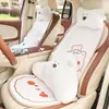 Cojín Original para Asiento de Coche Lluvia Azul Cojín Lindo de Oso para Asiento de Coche Funda Creativa de Felpa para Asiento de Coche de Invierno